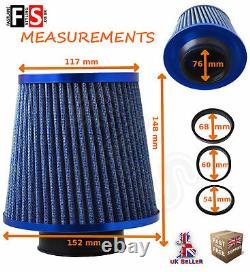 Performance Universelle Blue Air Filter Induction Kit Intake Un1102b Frd1