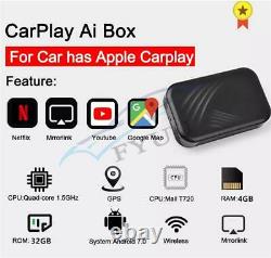 Version Voiture 4+32 Go Quad-core Carplay Ai Box Android Système Sans Fil Mirror Link